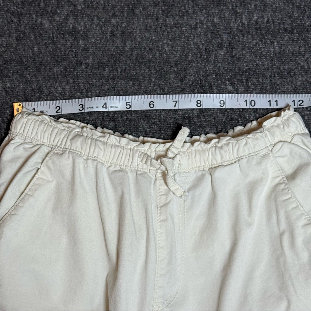 H&M Parachute Cargo Pants Size Youth 14 off White Baggy Leg Drawstring - Picture 4 of 8